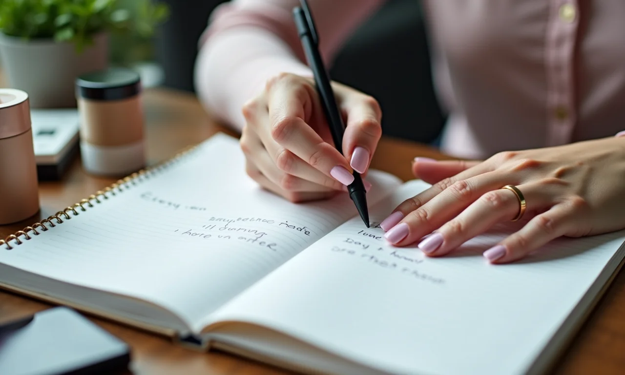 Mulher definindo objetivos para parceria com salão de beleza.