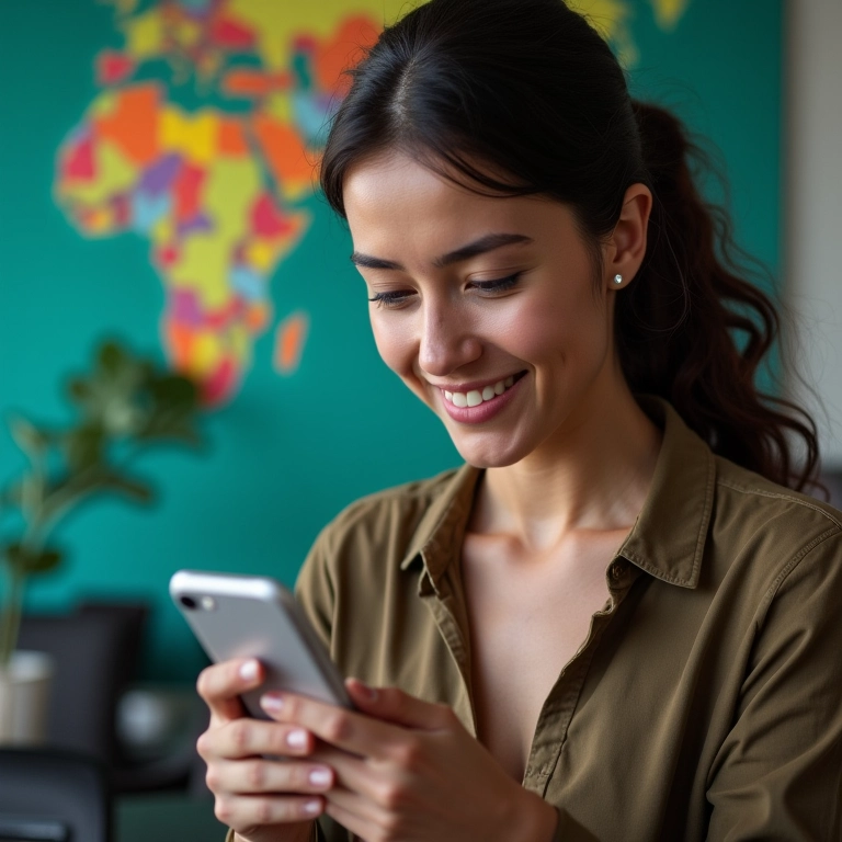 Mulher fazendo upload de arquivos para o armazenamento na nuvem.