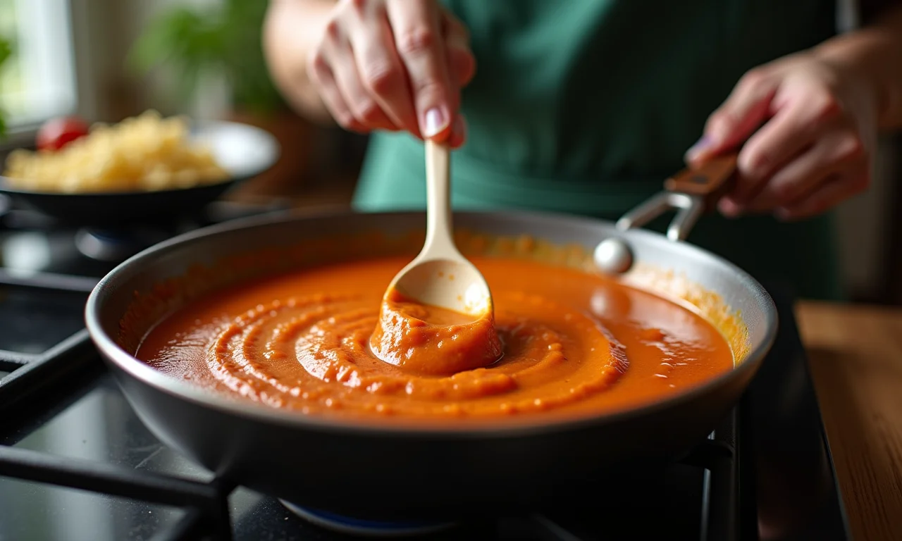 Mulher preparando molho de Catupiry caseiro.