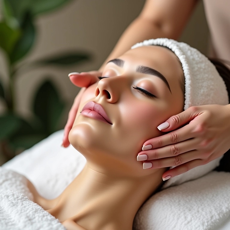 Mulher relaxando em um spa, cuidando de si mesma e elevando sua autoestima.