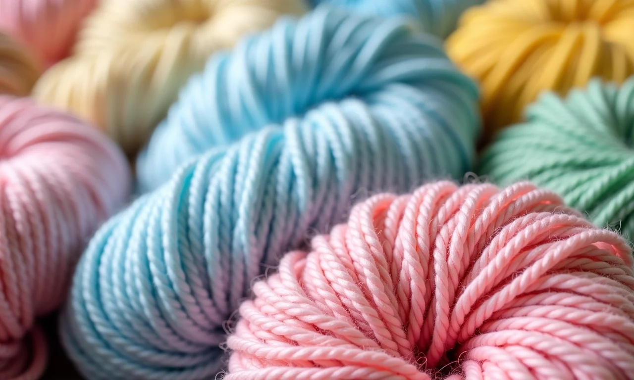 Opções de cores para manta de crochê de bebê.