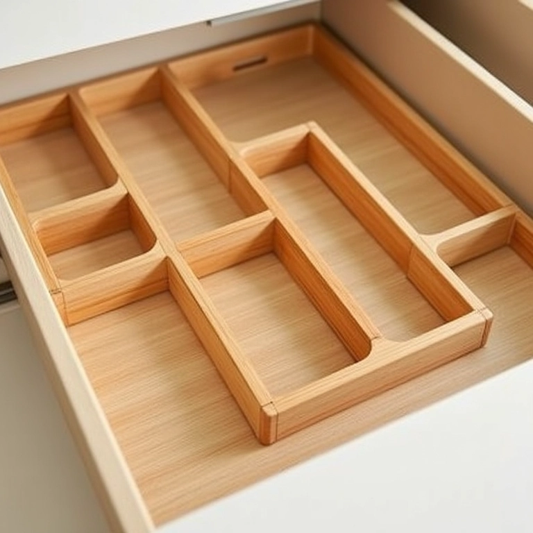 Organizador de talheres de bambu da OIKOS.