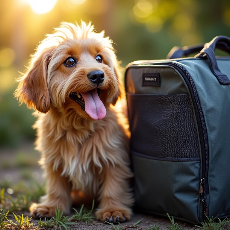 Painéis de ventilação para conforto do cachorro.