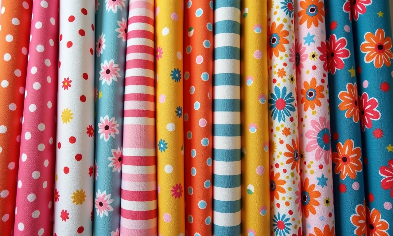 Paleta de cores e estampas para roupa da Emília