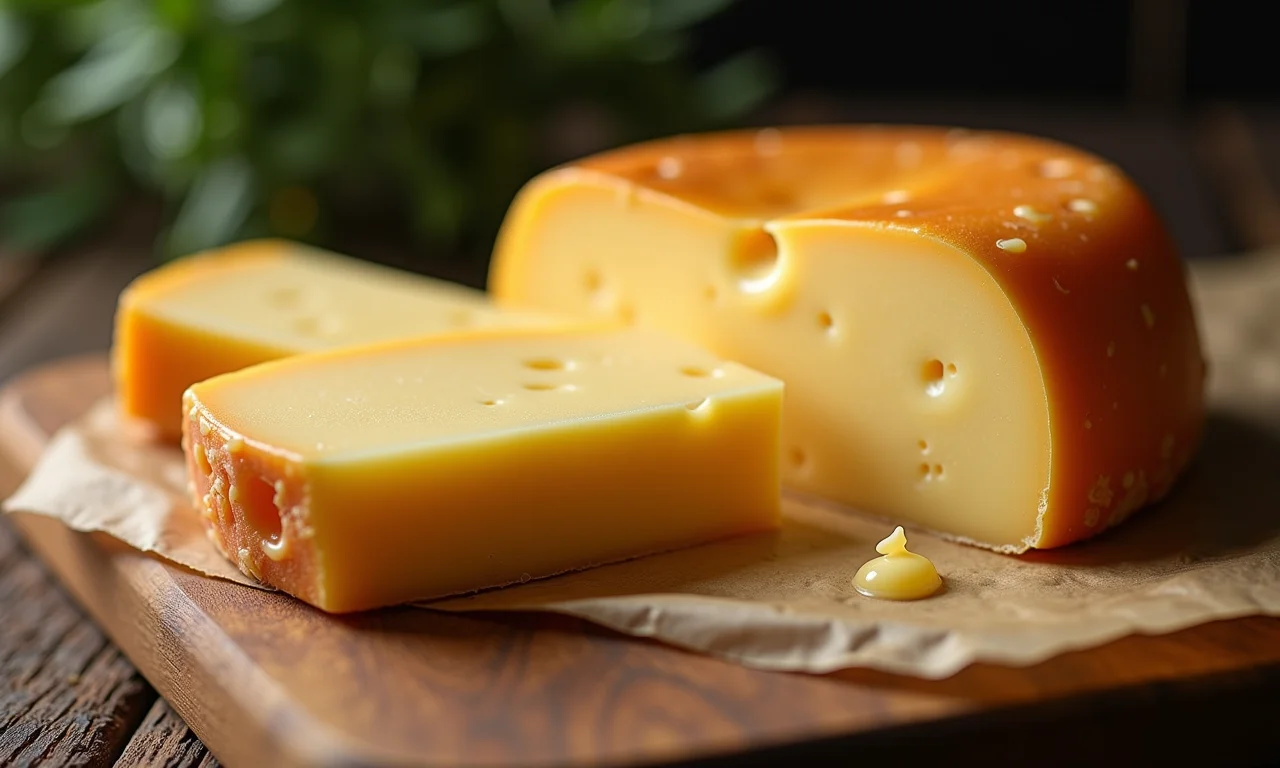 Pamonha com queijo meia cura derretido.