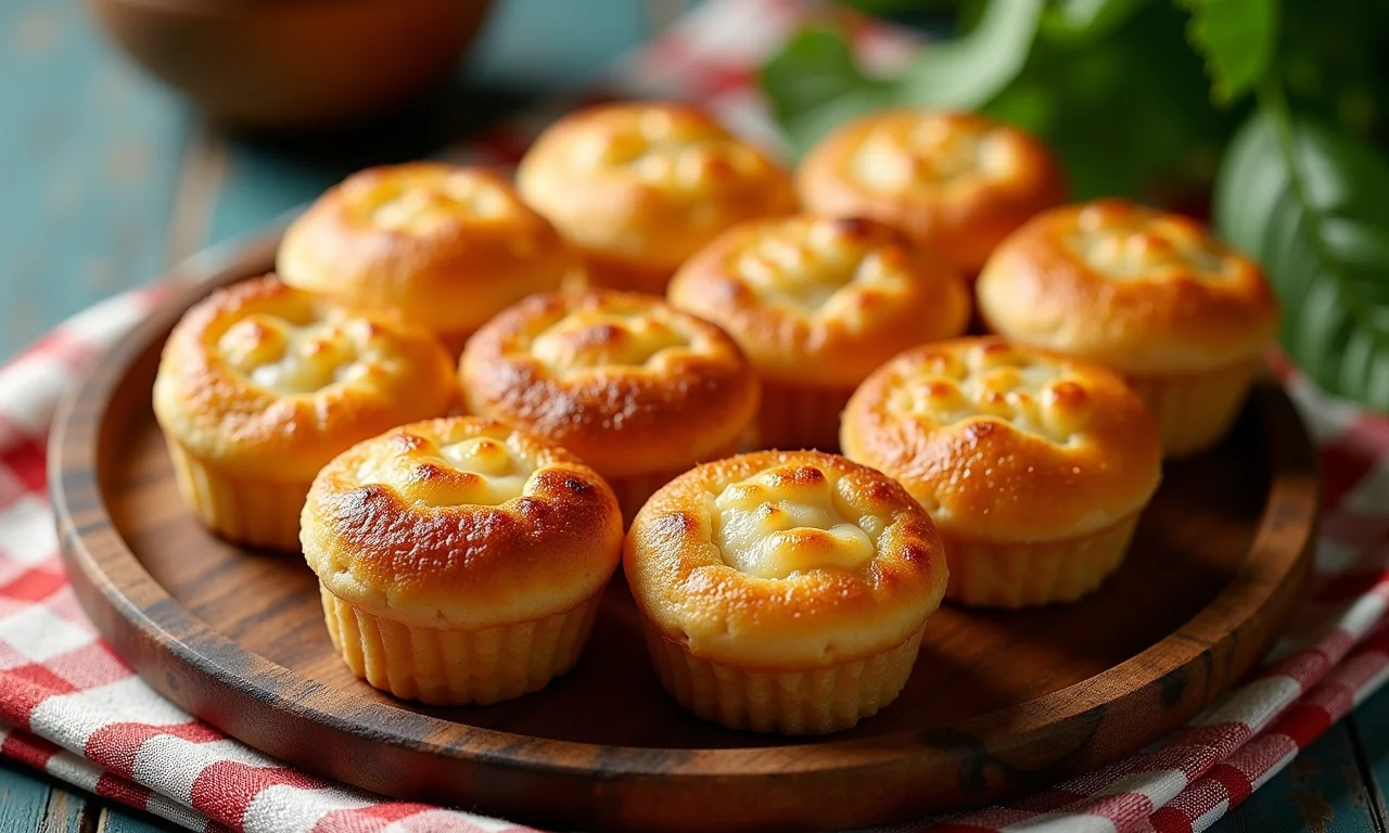 Pamonhas doce e salgada em travessa rústica.