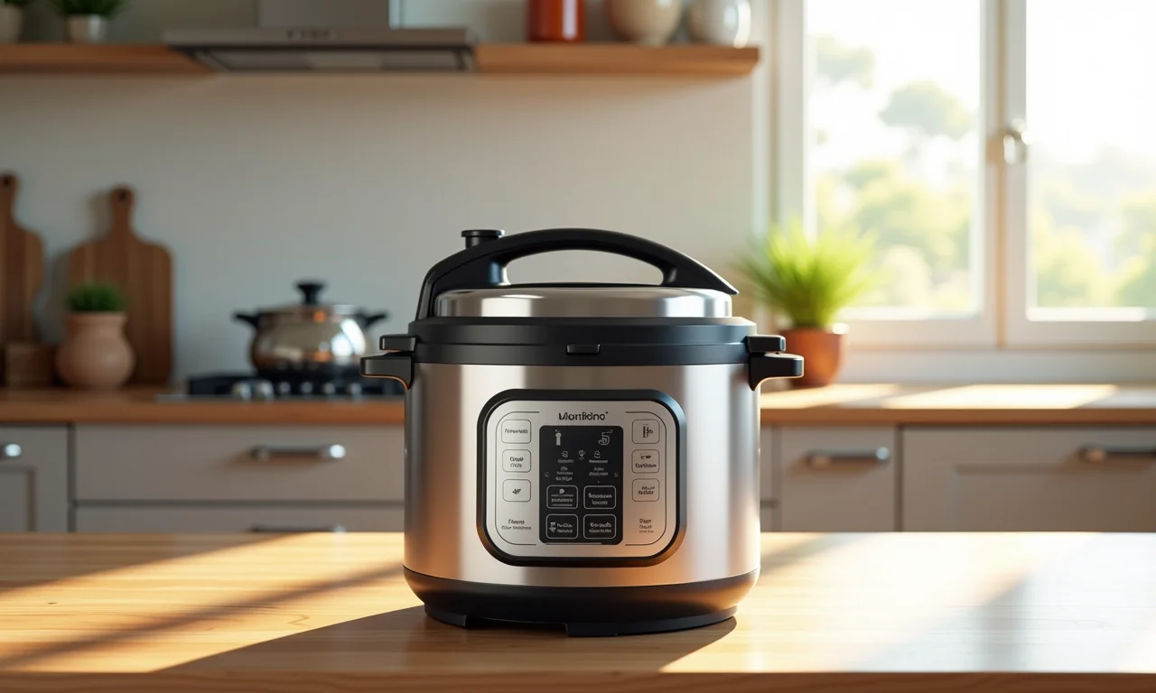 Panela de pressão elétrica Fun Kitchen na cozinha.