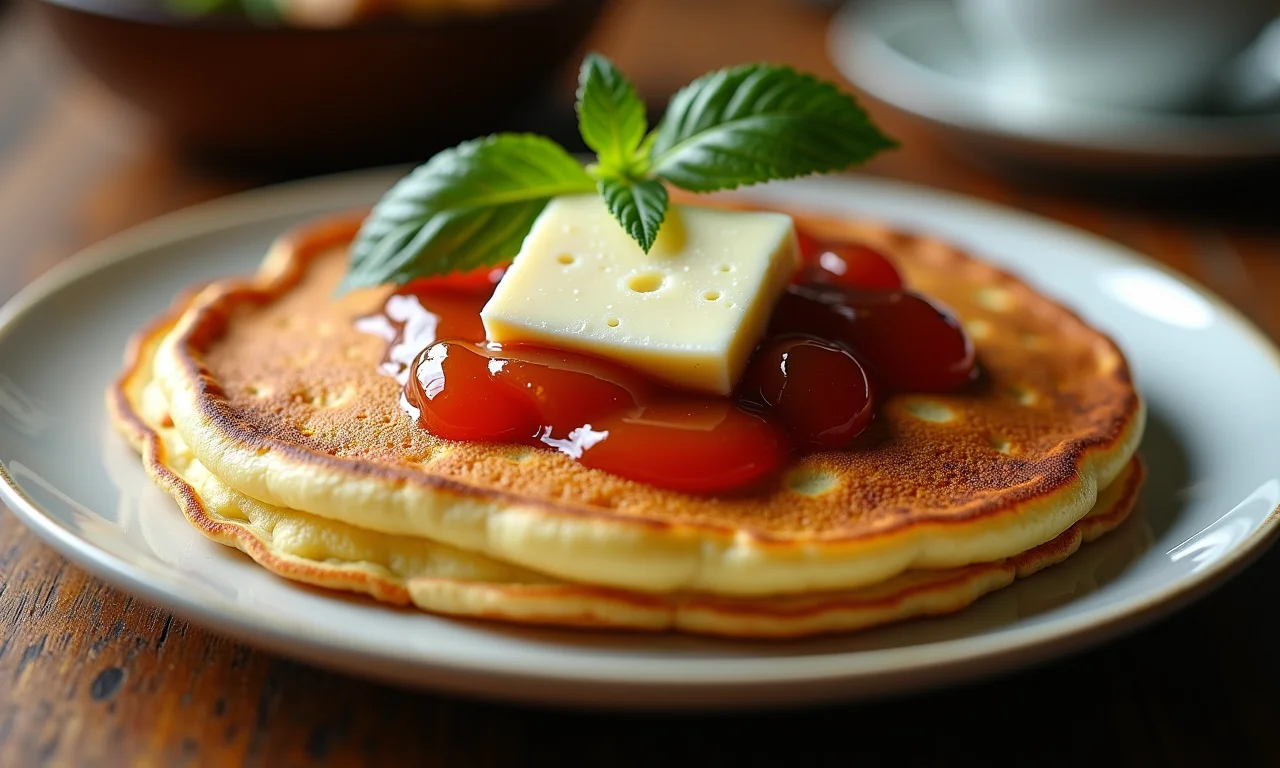 Panqueca recheada com goiabada e queijo (Romeu e Julieta).