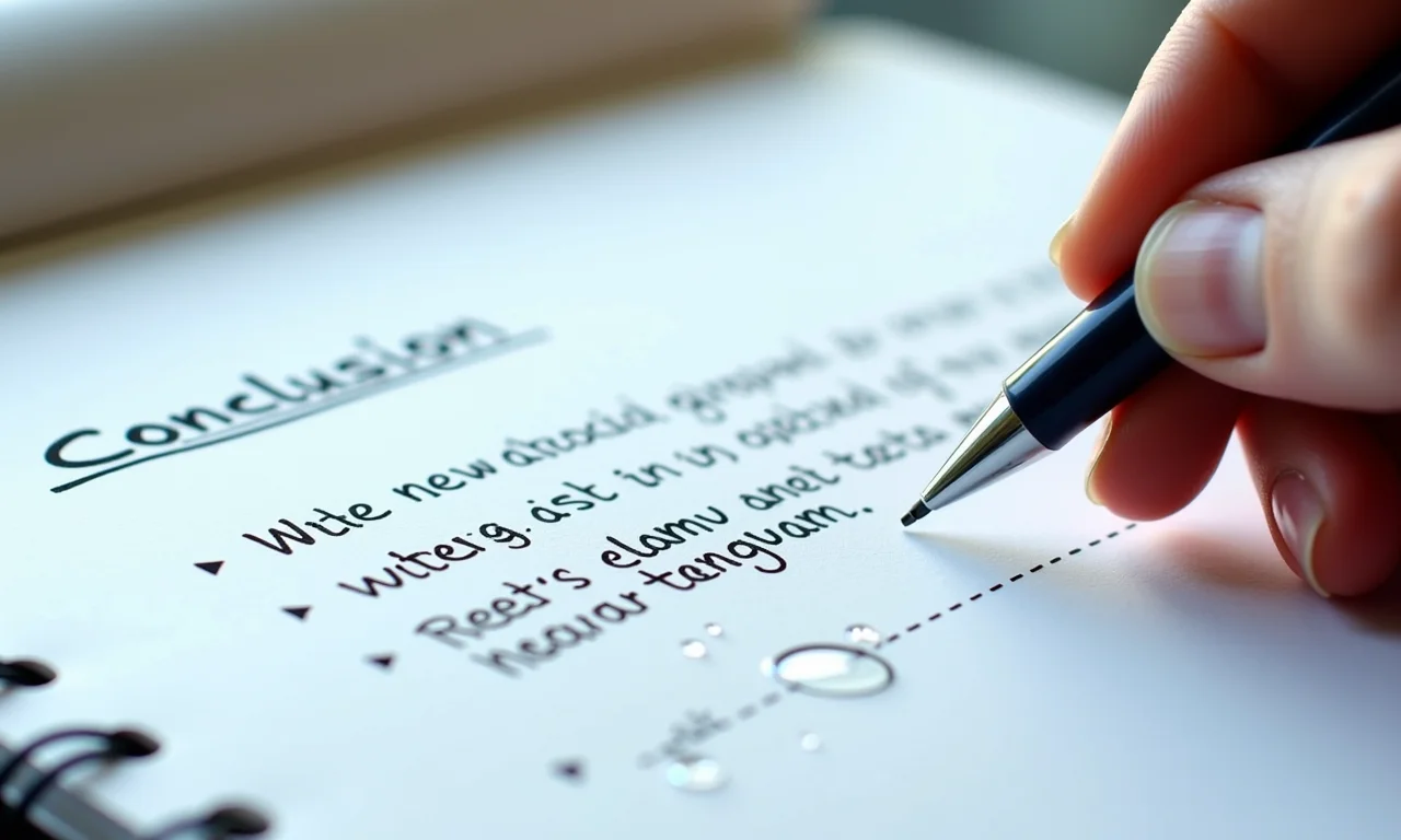 Parágrafo de conclusão bem estruturado em uma redação sobre a água.