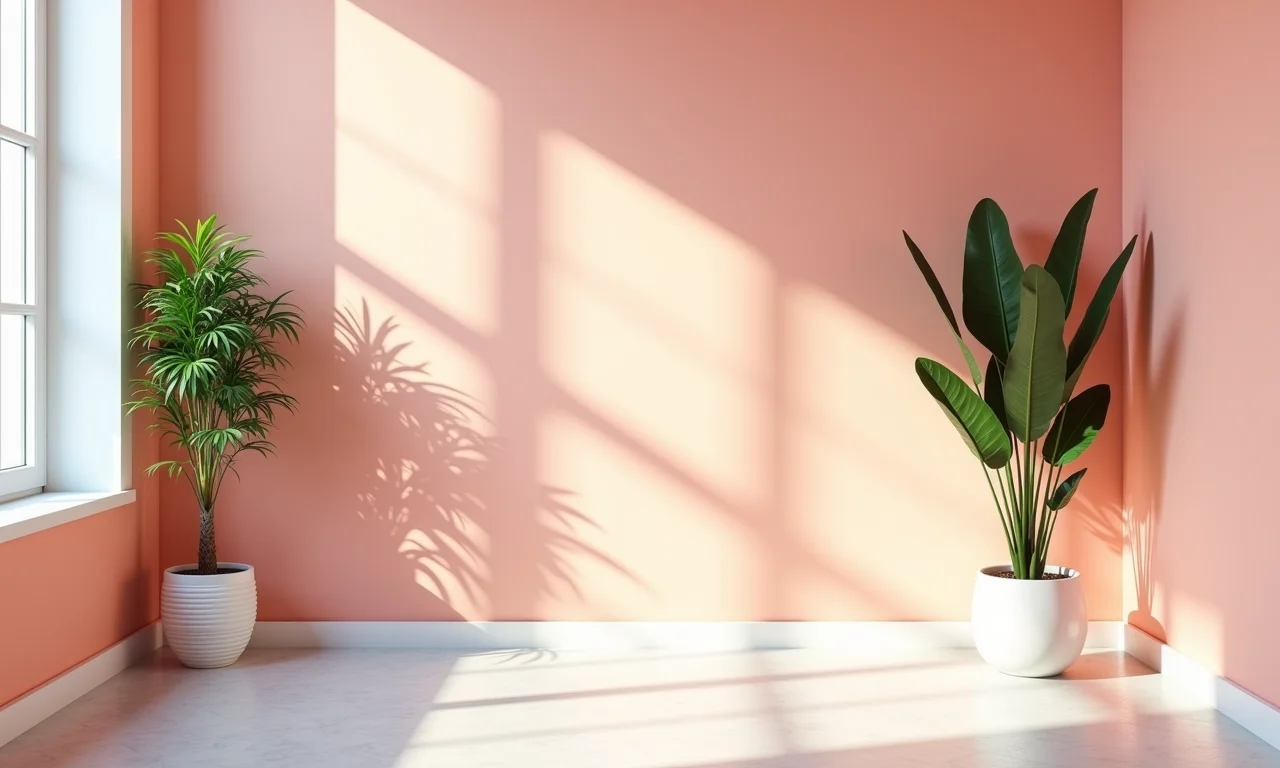 Parede branca pintada com Coral Super Lavável em sala de estar.