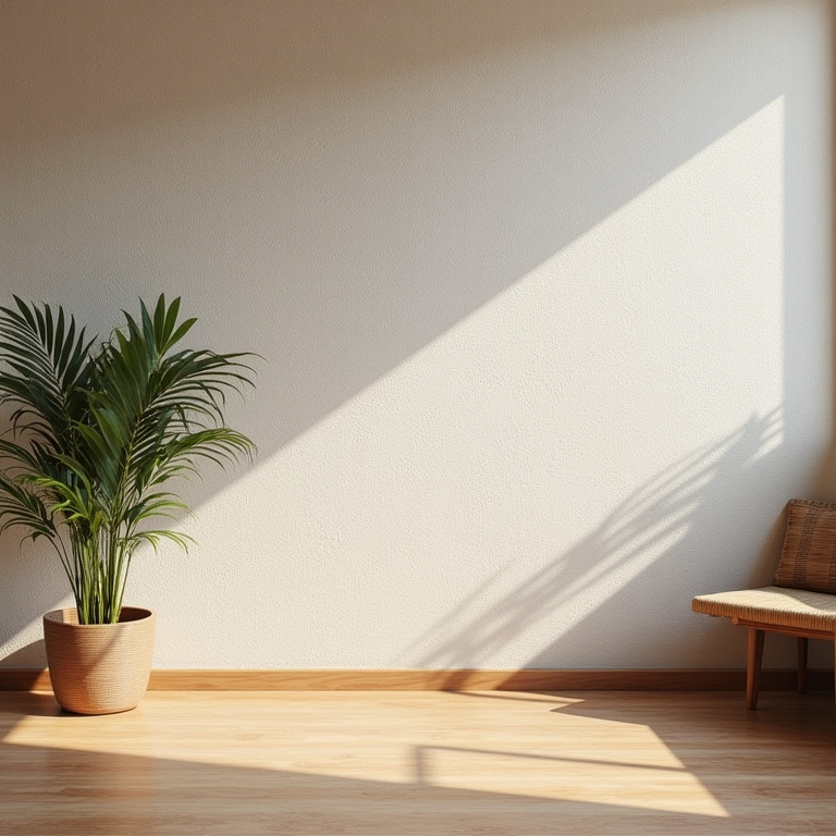 Parede de cobogó cimentício Vitralis em interior com estilo Farm Rio.