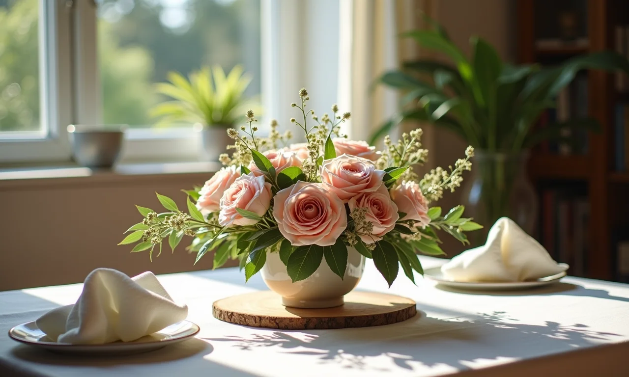 Passo a passo de como montar um centro de mesa DIY.