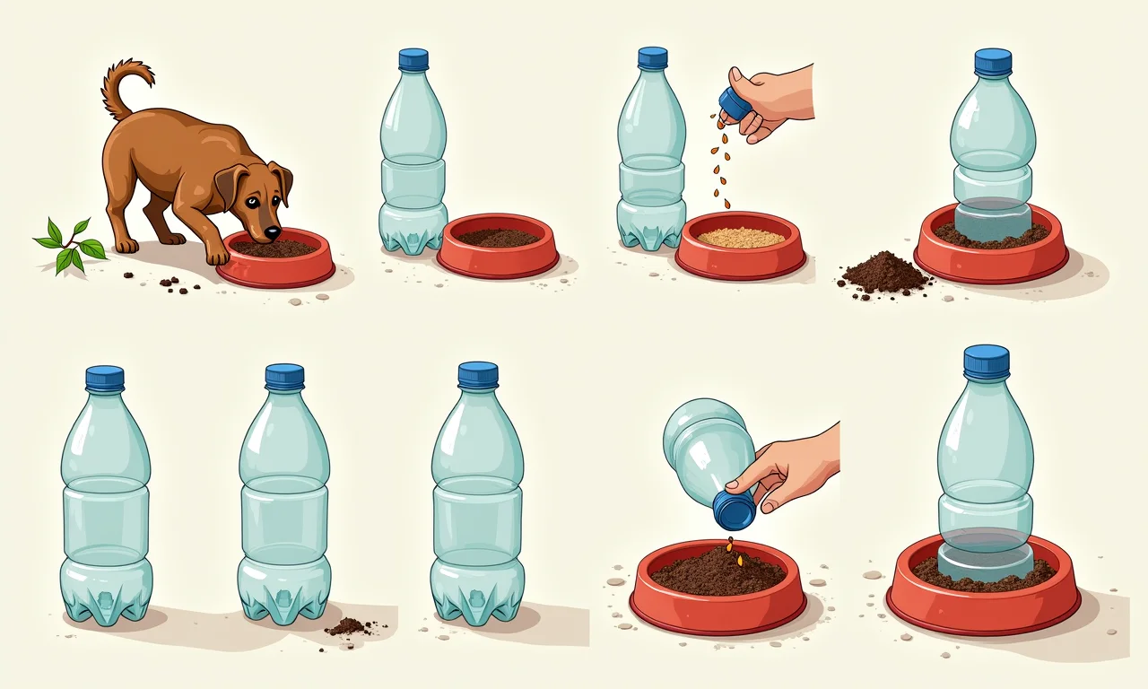 Passo a passo para criar um comedouro sustentável de garrafa PET.