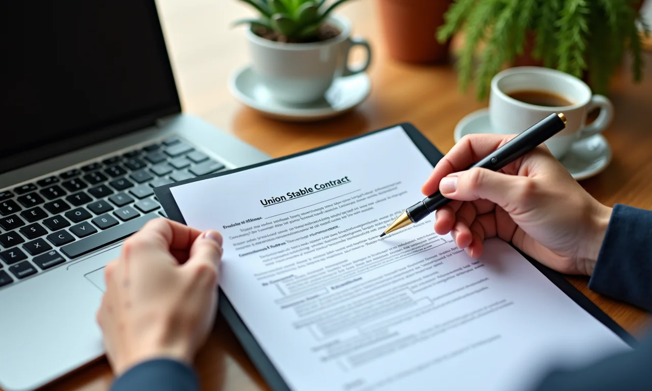 Passo a passo para criar um contrato de união estável.