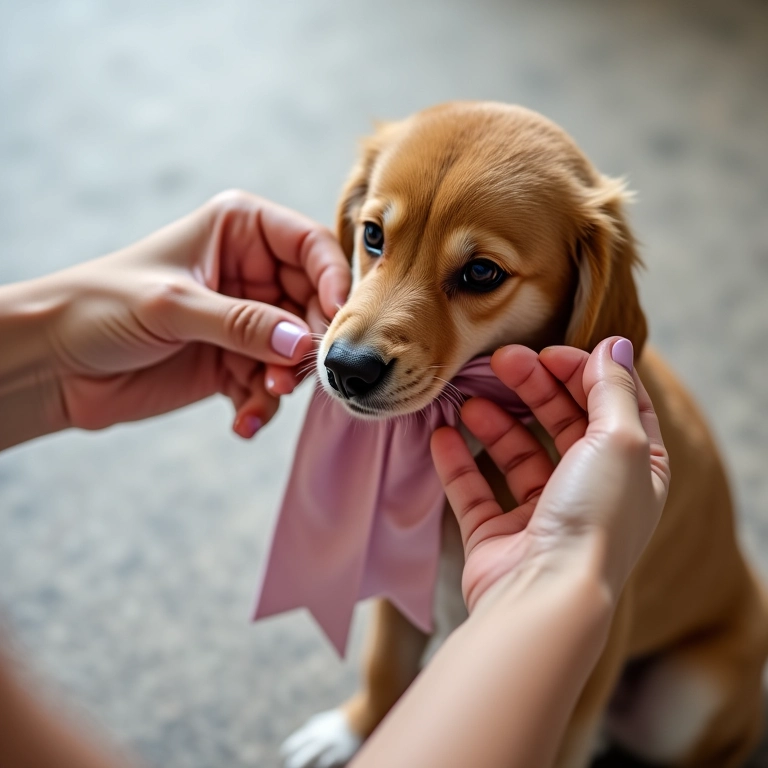 Passo a passo para fazer laços simples para pets.
