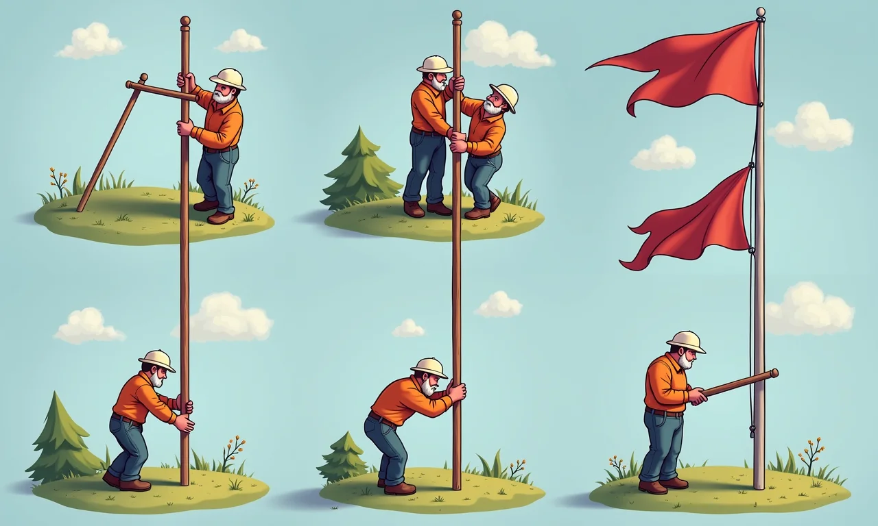 Passo a passo para fazer mastro de bandeira.