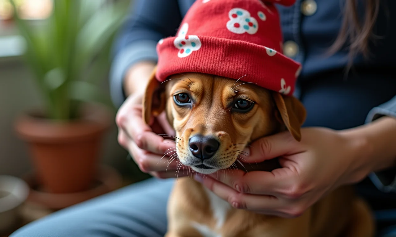 Passo a passo para fazer um chapéu simples para cachorro.