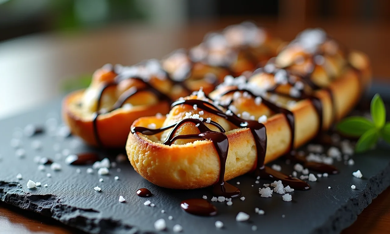 Pé de moleque gourmet com chocolate.