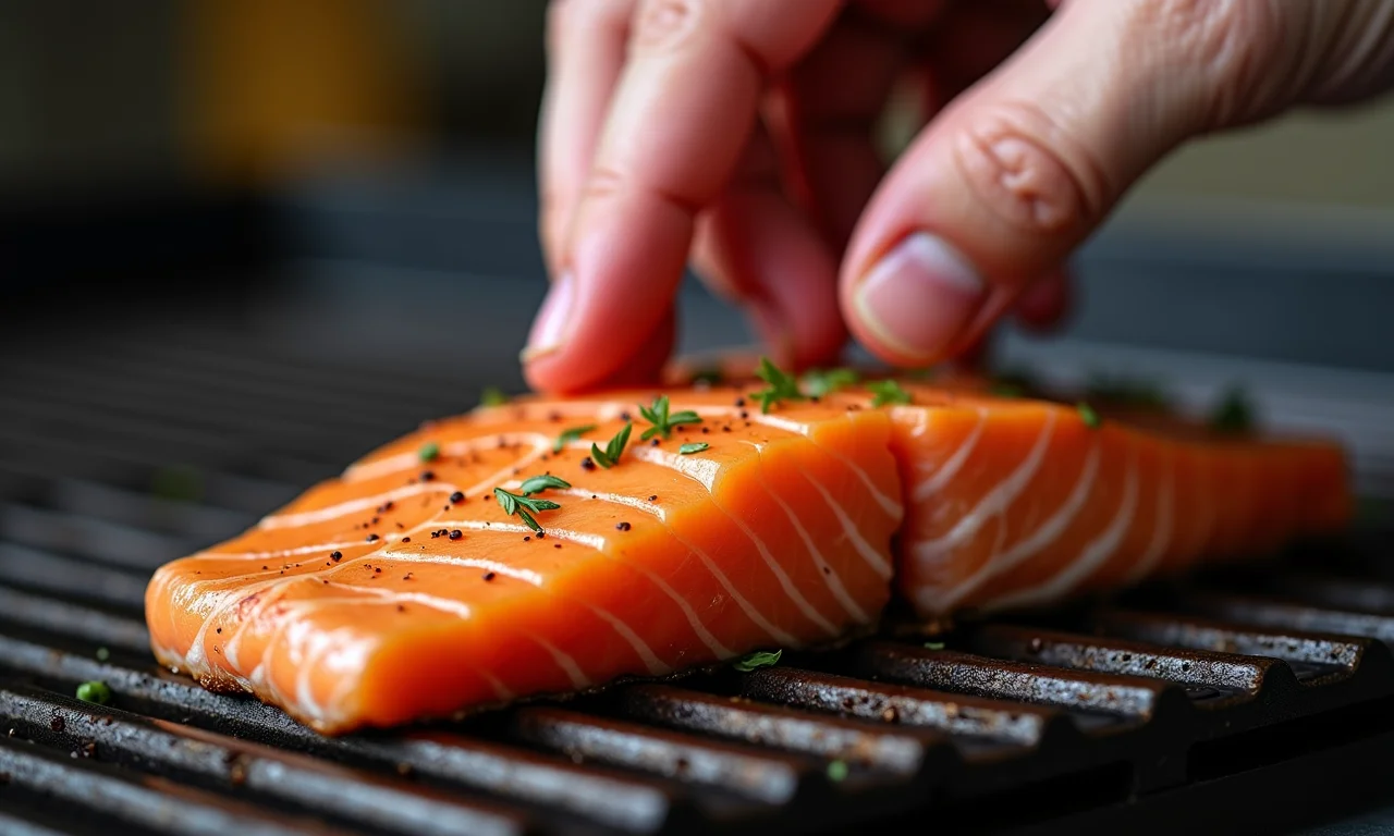 Pele do peixe crocante na grelha.