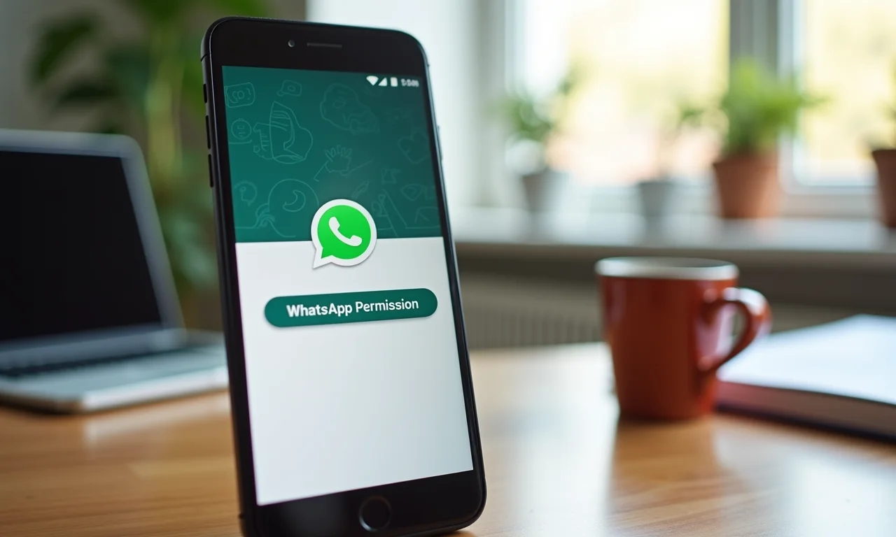 Permissões do WhatsApp.