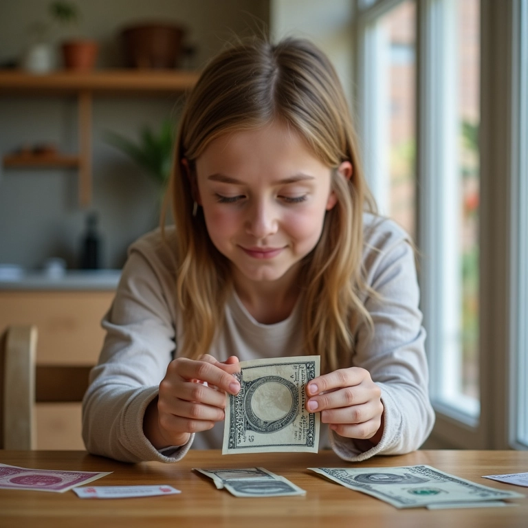 Pessoa aliviada triturando contas de cartão de crédito.
