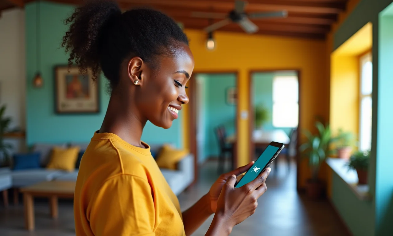 Pessoa ativando o modo avião no celular para um carregamento mais rápido.