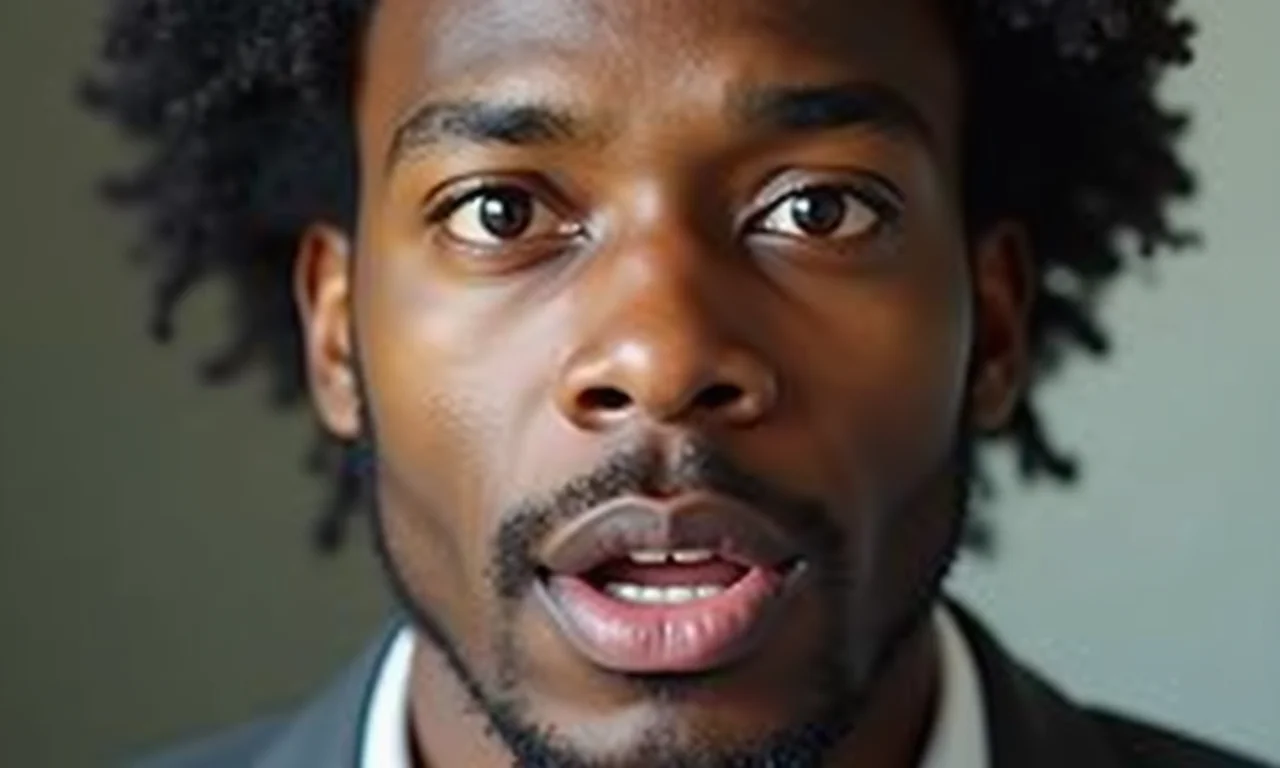 Pessoa comunicando uma mensagem clara e concisa.