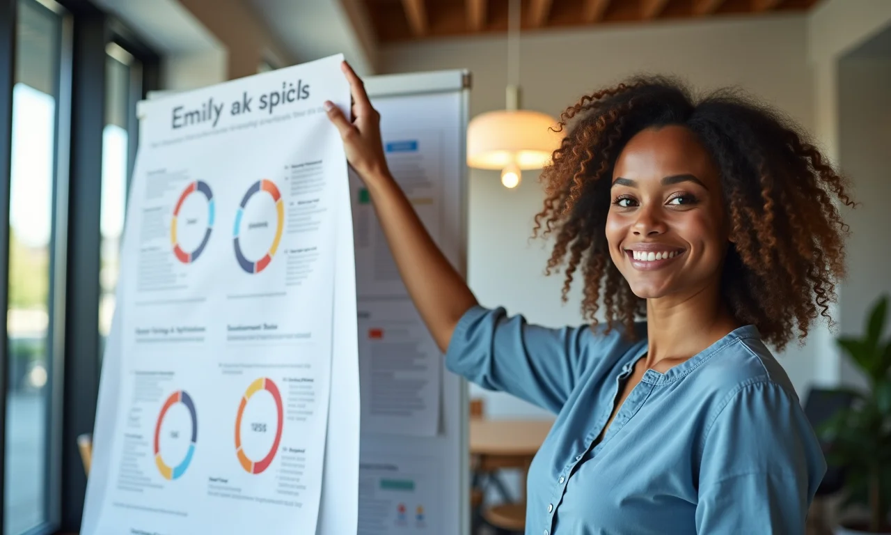 Pessoa destacando suas habilidades em uma apresentação.