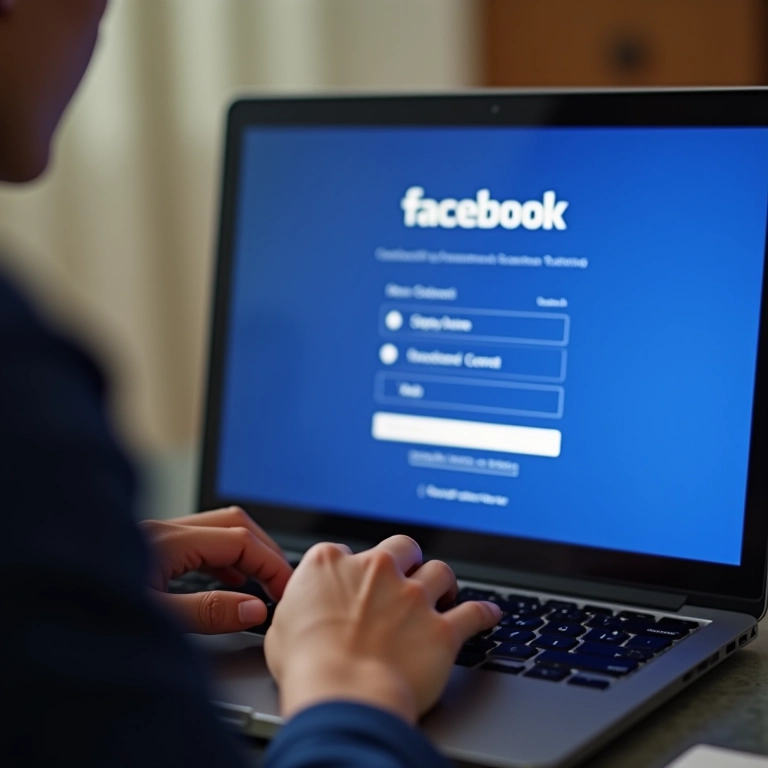 Pessoa digitando apelido para criar conta no Facebook.