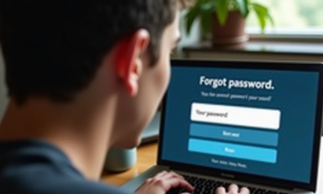 Pessoa frustrada por ter esquecido a senha do CIEE no laptop.