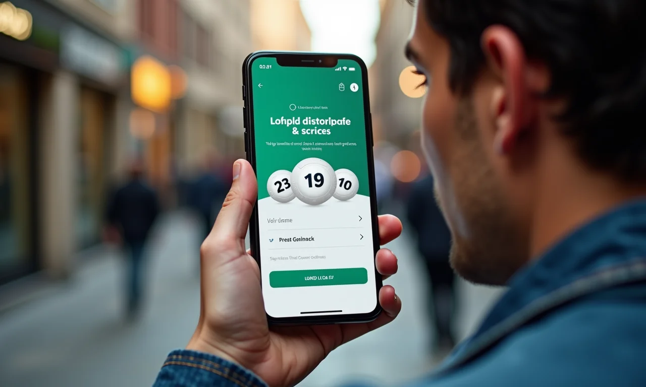 Pessoa olhando para site de geração de jogos da Lotofácil.
