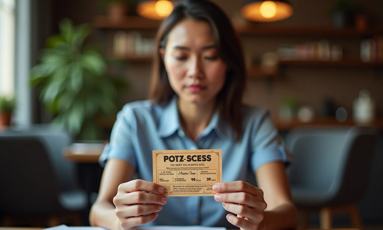 Pessoa pensando em seu orçamento antes de apostar na Lotofácil.