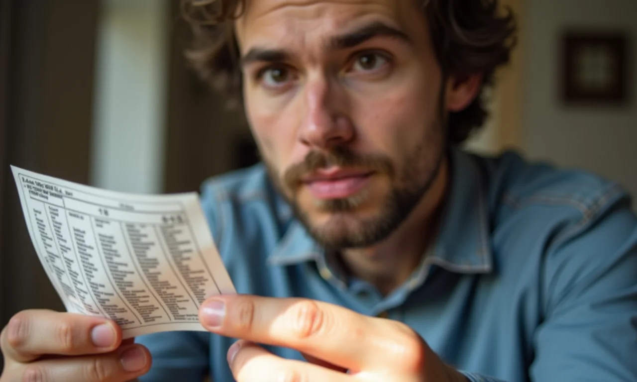 Pessoa pensativa olhando para bilhete da Lotofácil, questionando eficácia do desdobramento.