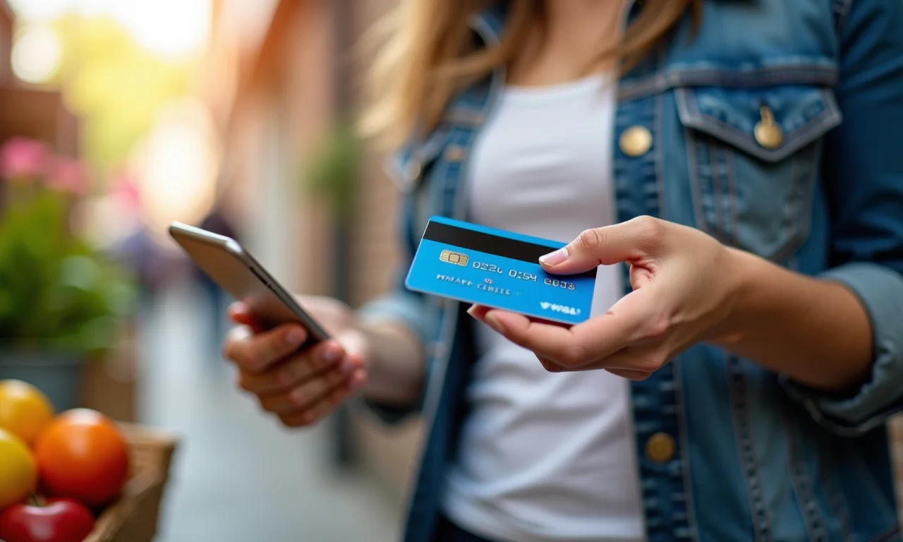 Pessoa usando ativamente o cartão de crédito para diversas compras.