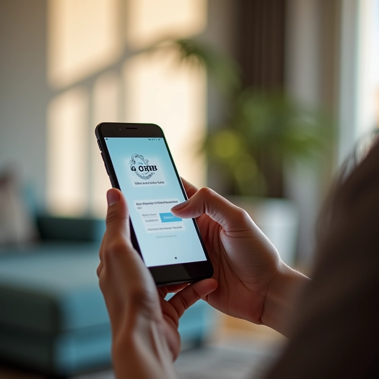 Pessoa verificando taxas de CDB em um telefone.