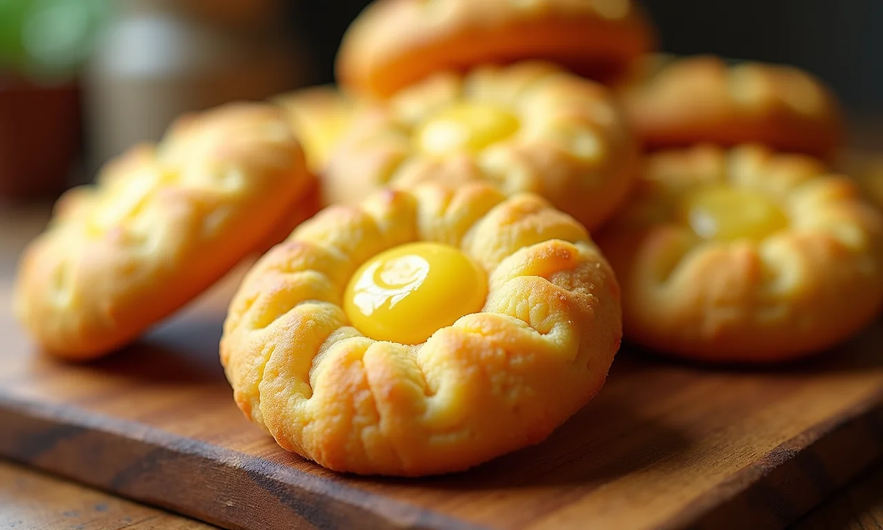 Pingadeira de queijo apetitosa em tábua de madeira.