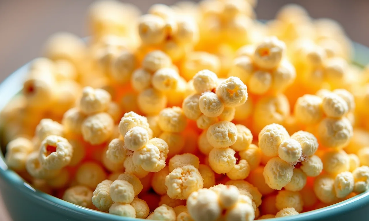Pipoca doce crocante e apetitosa.