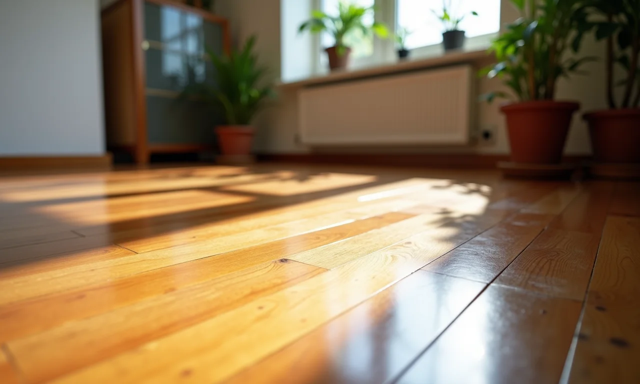 Pisos de madeira brilhando após aplicação de cera de carnaúba, decoração brasileira.