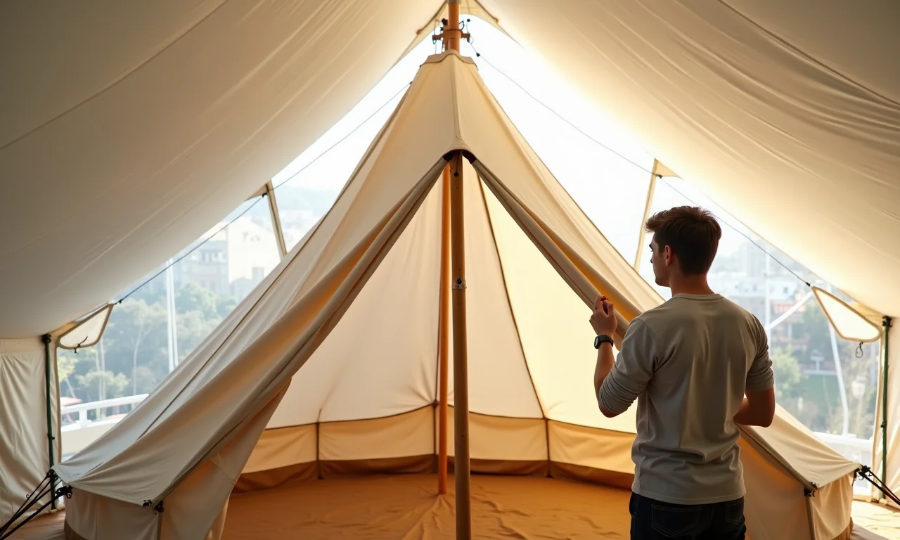 Planejando o tamanho ideal de uma barraca de lona.