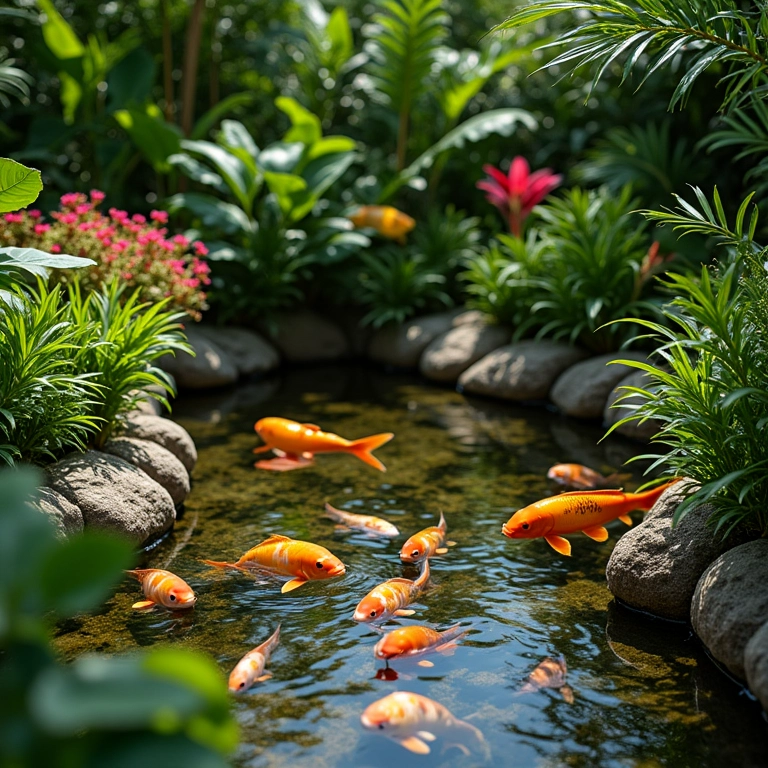 Plantas aquáticas ideais para um lago de carpas.