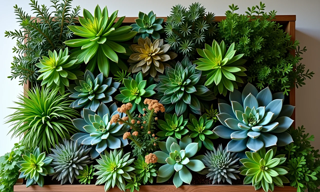 Plantas ideais para jardim vertical: suculentas, ervas e flores em harmonia.