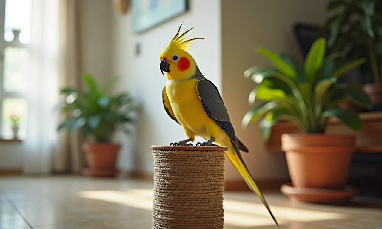 Playground de calopsita no tamanho ideal.