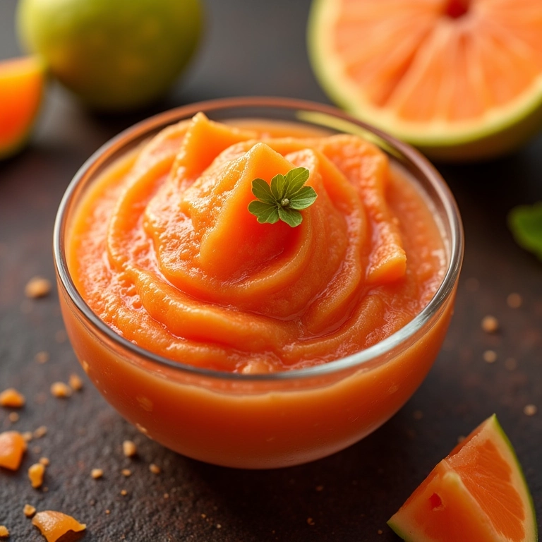 Polpa de cajarana sendo usada em diversas sobremesas.