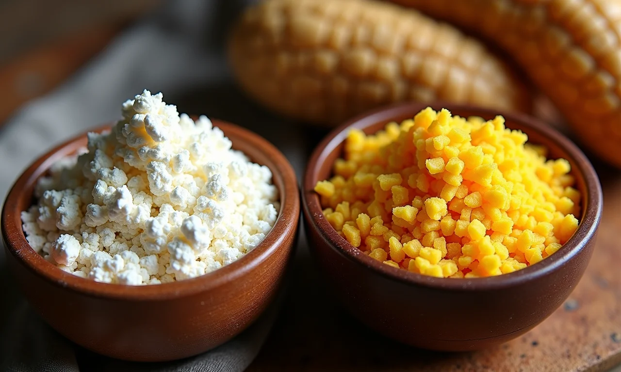 Polvilho doce e azedo, ingredientes para pingadeira.