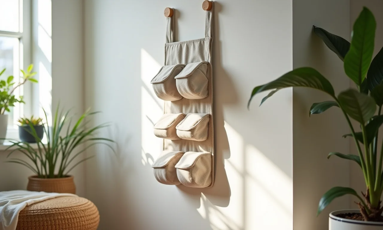 Porta fraldas de tecido em ambiente aconchegante com toque de amor.
