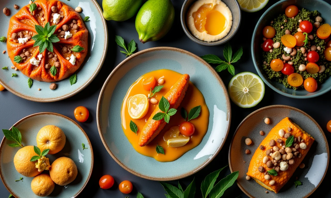 Pratos deliciosos feitos com a fruta tarumã, exibindo sua versatilidade culinária.