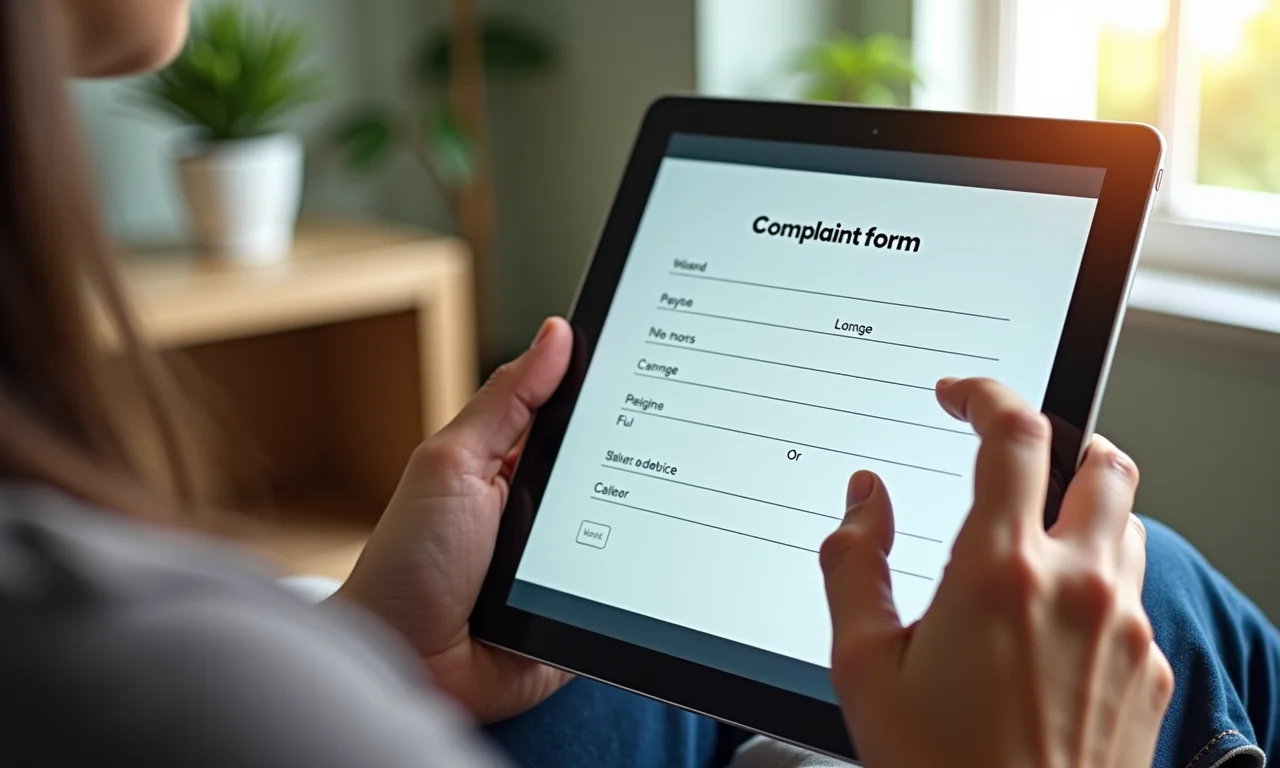 Preencha o formulário de denúncia online com atenção aos detalhes.
