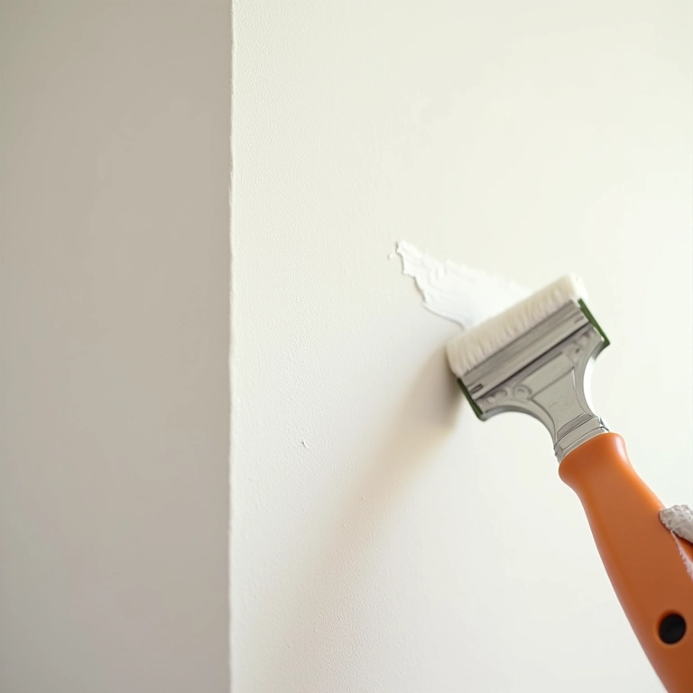 Preparando a parede para receber o papel de parede.