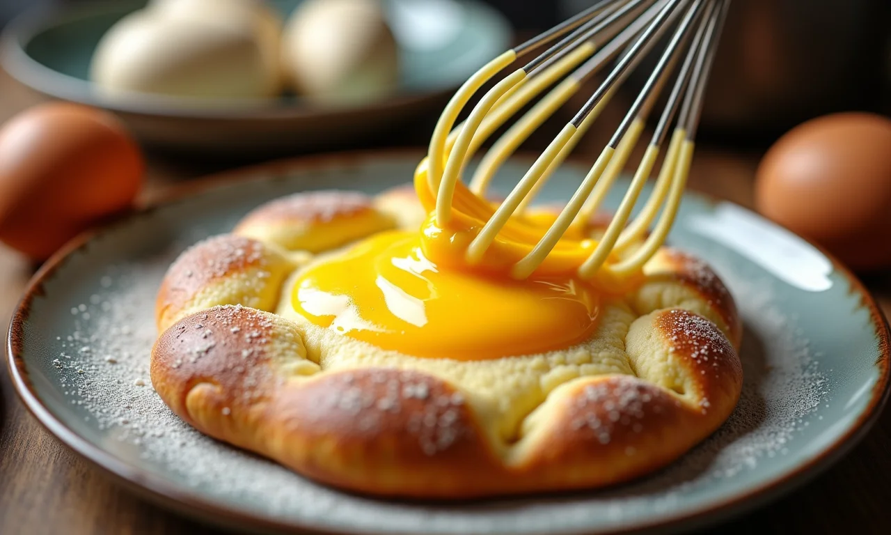 Preparo do Pão de Ló, a base macia e saborosa da torta Fraisier.