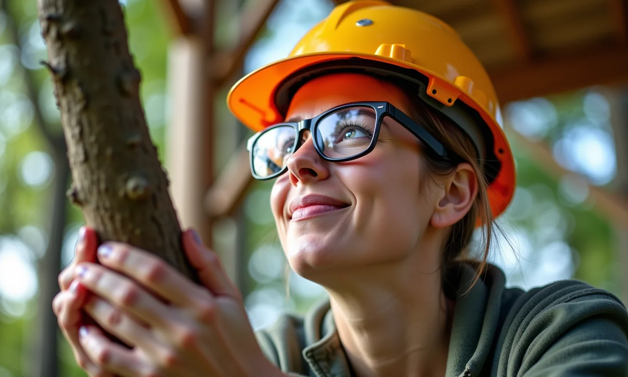 Priorizando a segurança na construção da casinha na árvore.